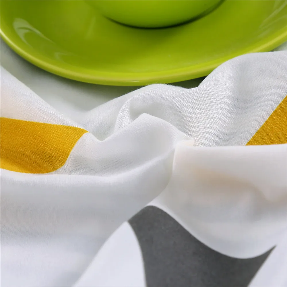 Bedding sets stripe black and yellow star print brief twin/double/queen king size duvet cover bed sheet pillows bedline for 25 | Дом и сад
