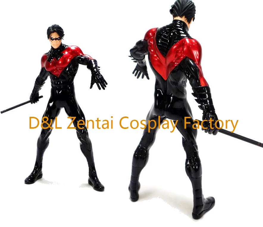 Free Shipping DHL Adult DC Comics Black And Red Nightwing Superhero Costume Halloween Party Costume