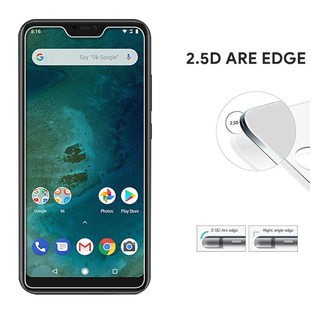 Защитное стекло для Xiaomi Mi A2 lite закаленное Xaomi xiomi Xiaome A 2 A2lite легкая защита экрана