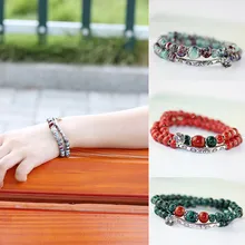 Литературные винтажные керамические бусы ручной работы двойной браслет ювелирные изделия крутые элегантные плетеные браслеты женские ювелирные изделия