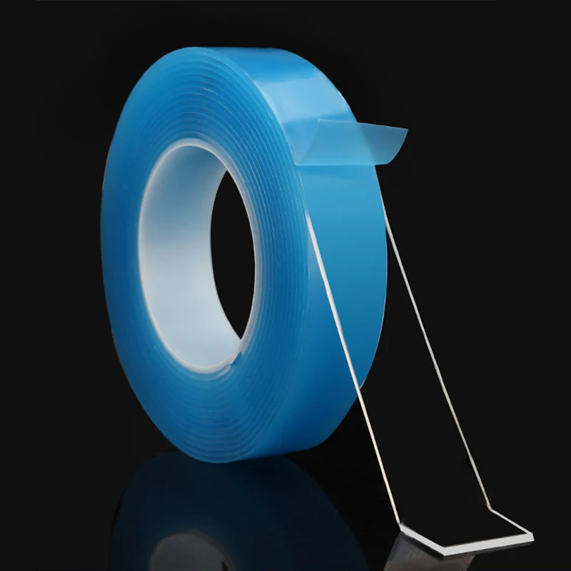 

1/2mm Thickness Double-Sided Adhesive Tape 1m/set Nano Traceless Tape Removable Sticker Washable Waterproof Home Kitchen Tools