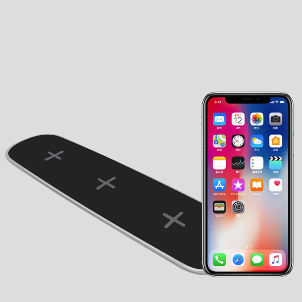 3 in 1 Airpower Wireless Charger Pad Qi Wireless Charger Holder for Apple Airpods 2th for Apple Watch for iPhone X