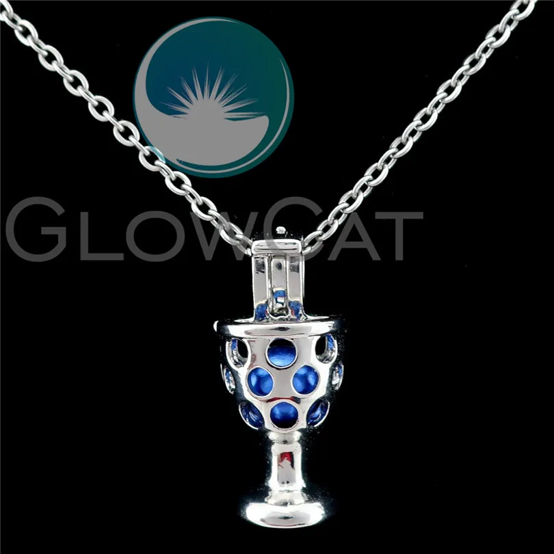 K958 Wine Glasses Beads Cage Perfume Diffuser Stone Pearl Locket Necklace Pendants Kids Girl Gift | Украшения и аксессуары