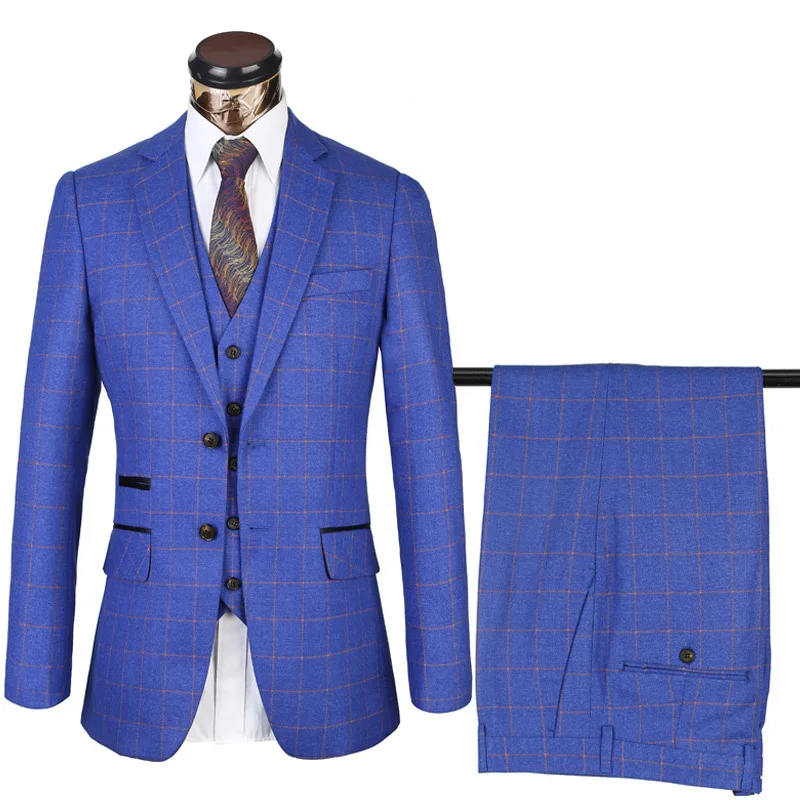 

business men's three-piece suit men dress suits mens western jacket man suit slim fit