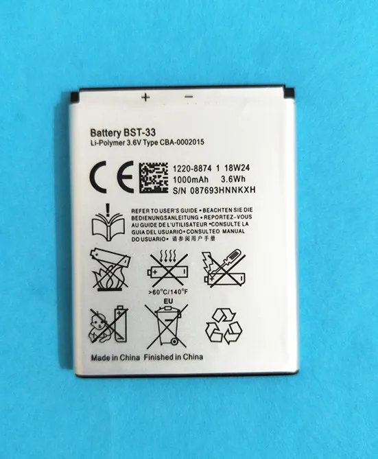 

AZK BST-33 Battery for Sony Ericsson K530 K550 K630 K800 K800i K810 K810i U10i J105i T715 G705 K660i K790 K790i BST 33 Phone