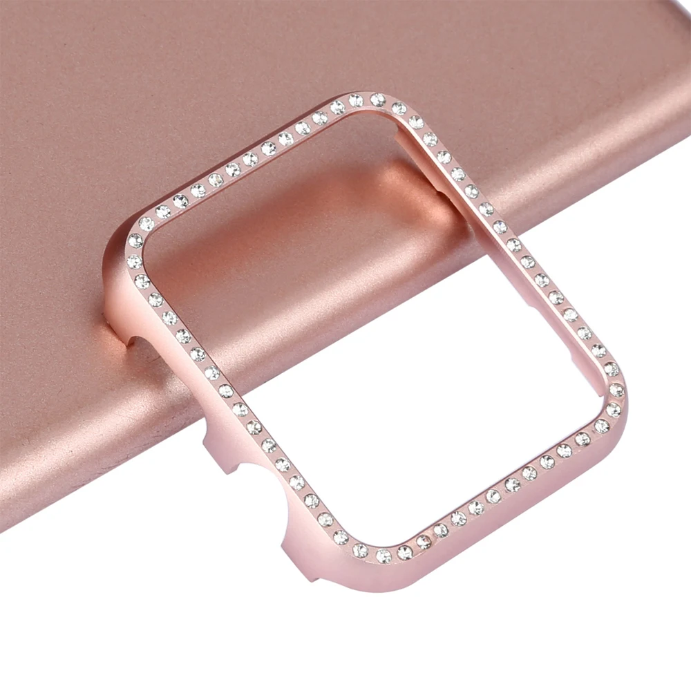 Protective cover for Apple watch case 42mm 38mm iwatch 3 2 1 accessories shatter-resistant Inlaid rhinestone case bumper