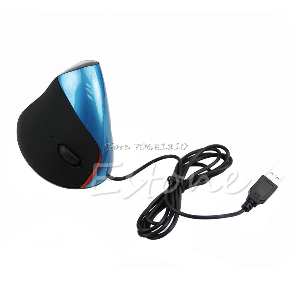 Ergonomic design USB vertical optical mouse wrist healing for computer PC laptop