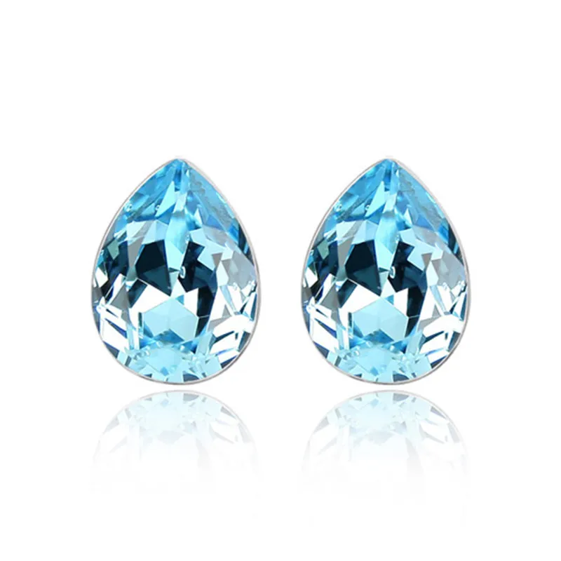 Stud de Swarovski em Forma de Pear Feminino de Cristal para Mulheres Presentes de Graduação Brinco 2020