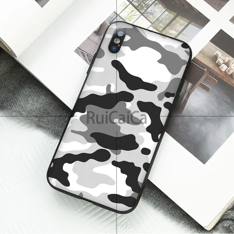 Ruicaica Камуфляжный узор камуфляж военный армейский цветной мягкий чехол для телефона для Apple iPhone 8 7 6 6S Plus X XS MAX 5 5S SE XR чехол - Цвет: A13