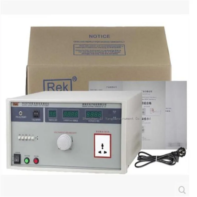 

Rek 3000VA AC 250V 0.01mA -20mA Desktop Leakage current tester meter RK2675D with LED Digital display