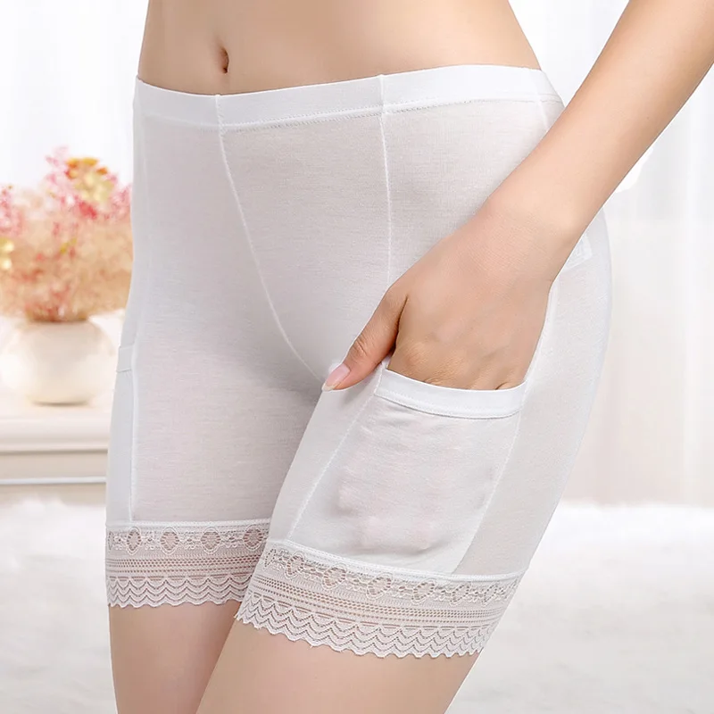 2019New модные предохраняющие шорты бесшовные кружево брюки для девочек хлопок