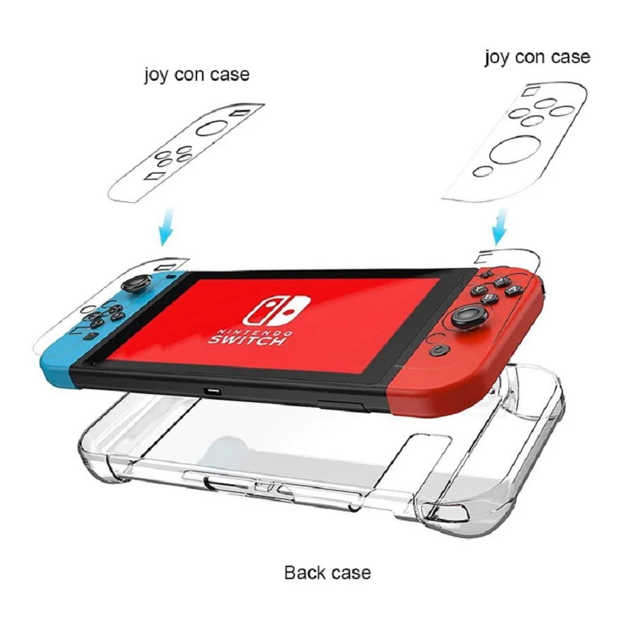 Прозрачный защитный чехол для Nintendo Switch NS NX Жесткий Чехол из поликарбоната с