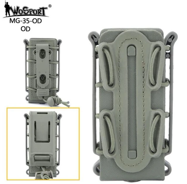 Wosport Tactical Soft Shell Mag Single Pouch 5.56/7.62/9mm Carrier For Molle hot Belt System 57cm Portable Green Men Universal