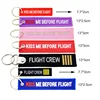 KISS ME-porte-clés pour le vol avant, ruban brodé, cadeau d'aviation pour femmes et hommes, pendentif ► Photo 3/6