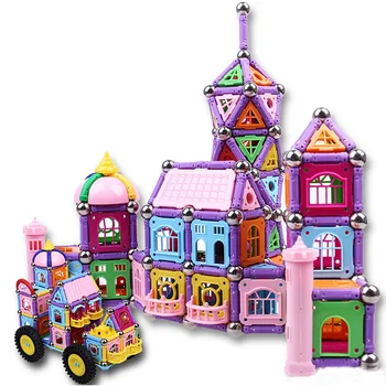 

380pcs Magnetic Designer Construction Set Magnet Bars Metal Balls Magnetic Building Blocks Educational Toys for Children Gifts