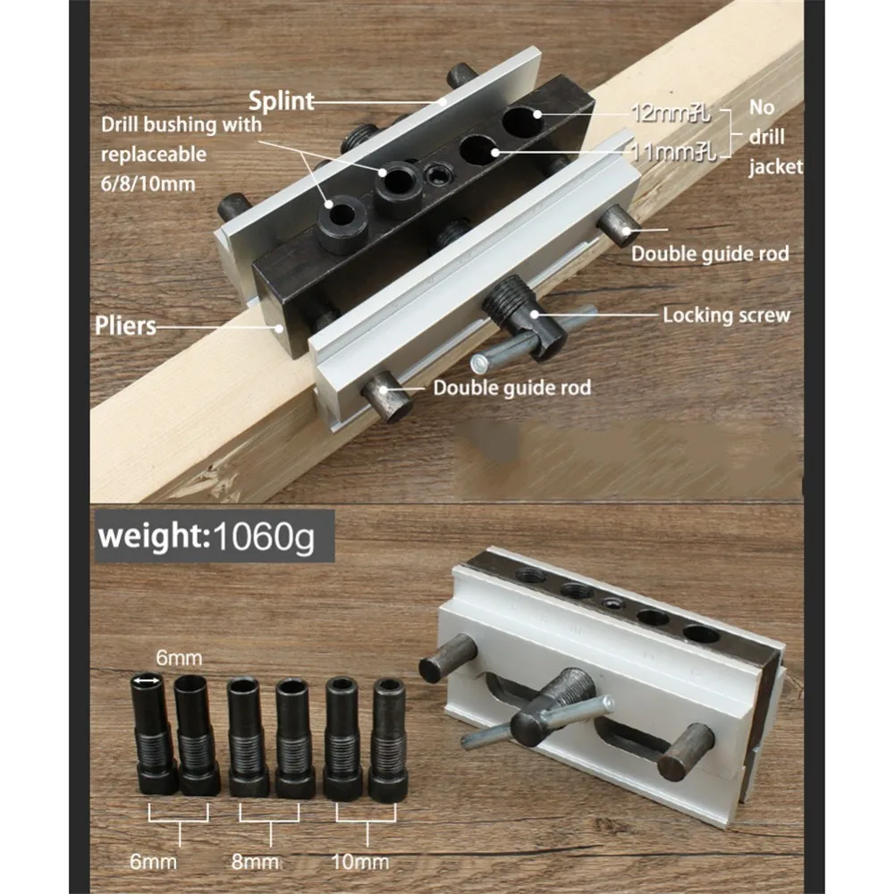 50 мм круглый деревянный дюбель буровой позиционер деревообрабатывающий инструмент дюбель отверстия вертикальный зажимной инструмент сверлильный рукав