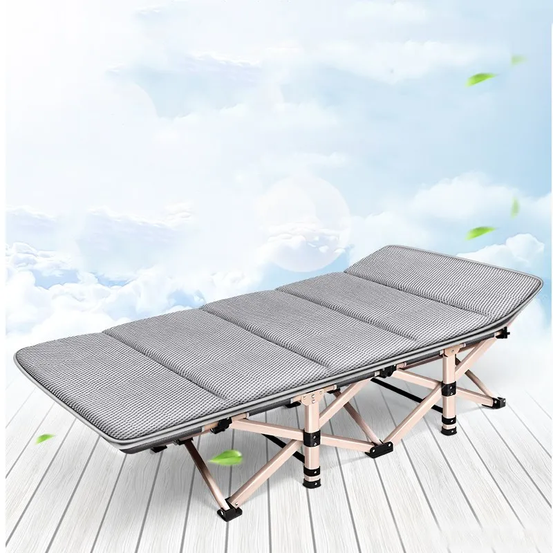 

Adults Use Single Beds Cots for Office Lunchtime Nap Room Saving Furniture Folding Metal Frame Guest Bed Escort Camping Marching