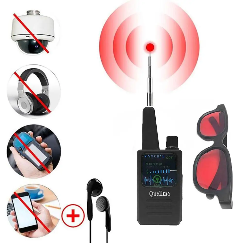 

Quelima M003 Camera GSM Audio Bug Finder GPS Signal Lens RF Tracker Detector