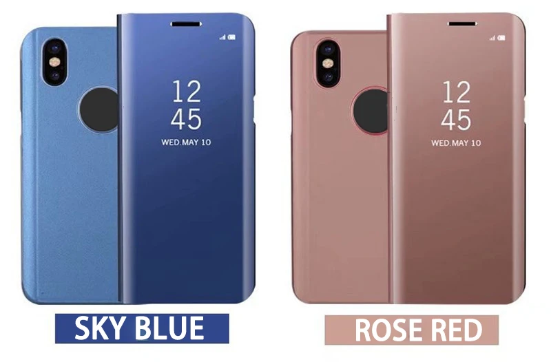 Умный зеркальный чехол для iPhone X 8 7 6 6s Plus, модный флип-чехол для iPhone 10 9 Coque