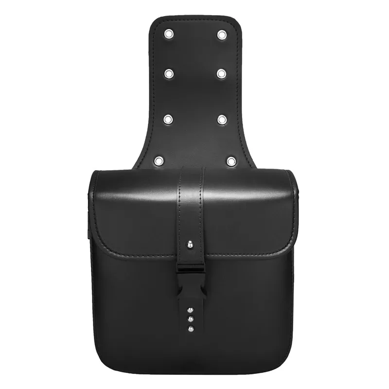 

2pcs Black PU Leather Motorcycle Tool Bag Weatherproof Motor Cycle Side Saddle Bag Storage Pouch For H-arley H-onda