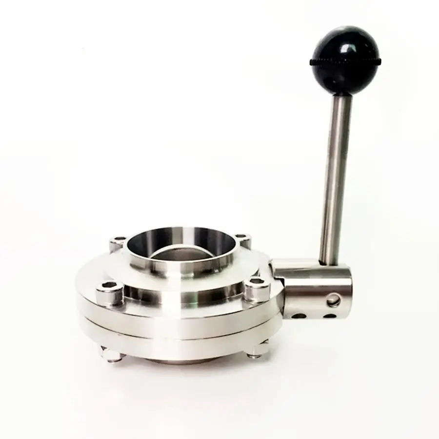 Подходит для 102 мм " трубы OD стыковая сварка санитарно бабочка контроль потока клапан SUS 304 из нержавеющей пивоварения дома