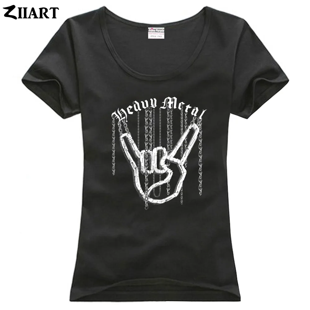 Футболка женская/женская с коротким рукавом ZIIART тяжелый металл корна