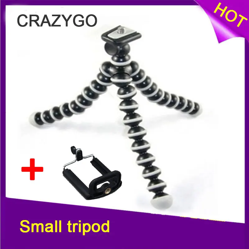 MINI Universal Tripod Stand Flexible Gorillapod Tripods Stander for GoPro sport Camera xiaomi iPhone 6 6S