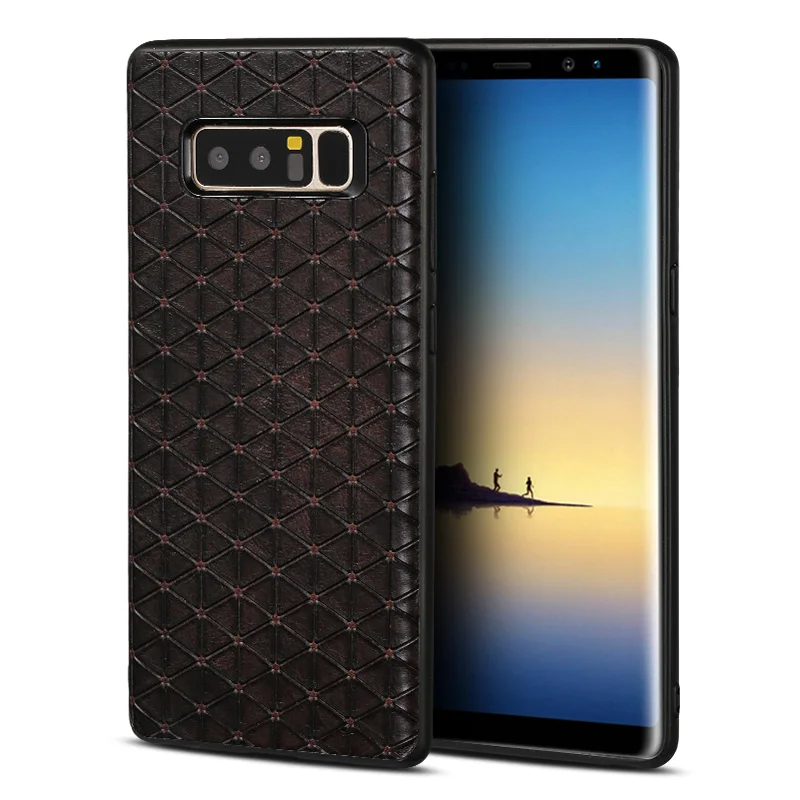 

For Samsung Galaxy S7 S8 S9 s10 Plus case Business Style Triangle Texture Cover For Samsung A7 A8 A5 J3 J5 J7 2017 Note 8 9 case