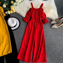 New Holiday Women Short Sleeve Thin High Waist Pocket Wide Legged Jumpsuits Seaside Solid Color Overalls Rompers G268 New Holiday Women Short Sleeve Thin High Waist Pocket Wide Legged Jumpsuits Seaside Solid Color Overalls Rompers G268