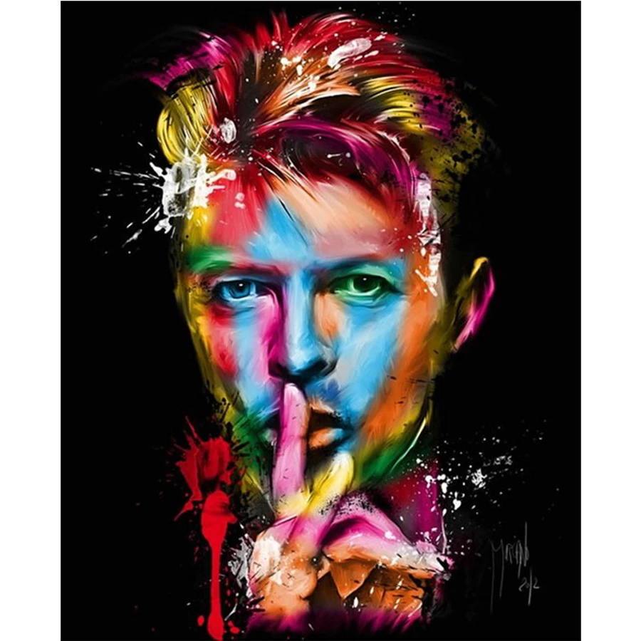 

5D Diy Diamond Painting Painted David Bowie men Full Square Needlework Home Decoration Cross Stitch Handicraft Embroidery Mosaic