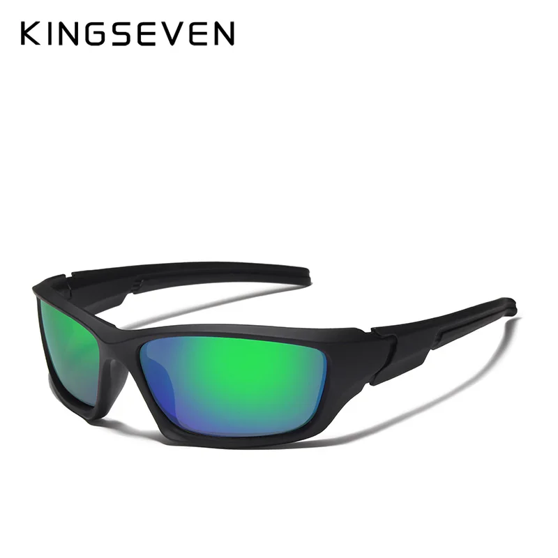KINGSEVEN, модные поляризационные солнцезащитные очки, мужские, Роскошные, брендовые, дизайнерские, Ретро стиль, для вождения, солнцезащитные очки, мужские, тени, UV400 - Цвет линз: Green