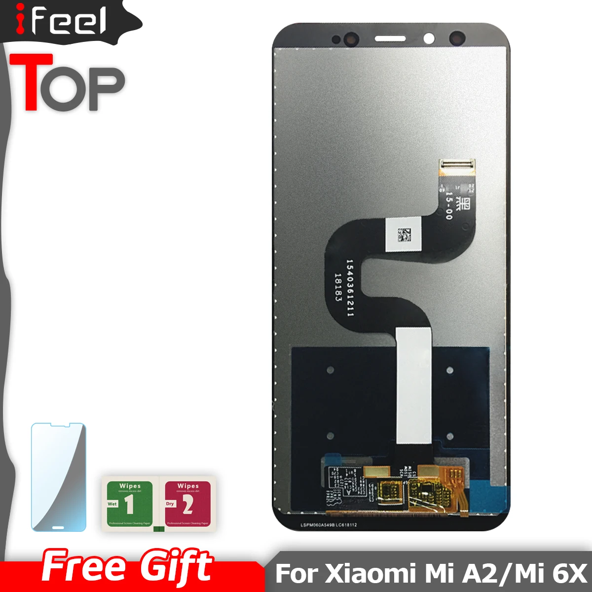 5.99 inch New Tested LCD for Xiaomi Mi 6X MI6X Display + Touch Screen Black / White For A2 MIA2 | Мобильные телефоны и