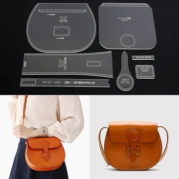 

Leather Craft Clear Acrylic Pattern Stencil Template for DIY Shoulder Bag Handbag Making Supplies E2S