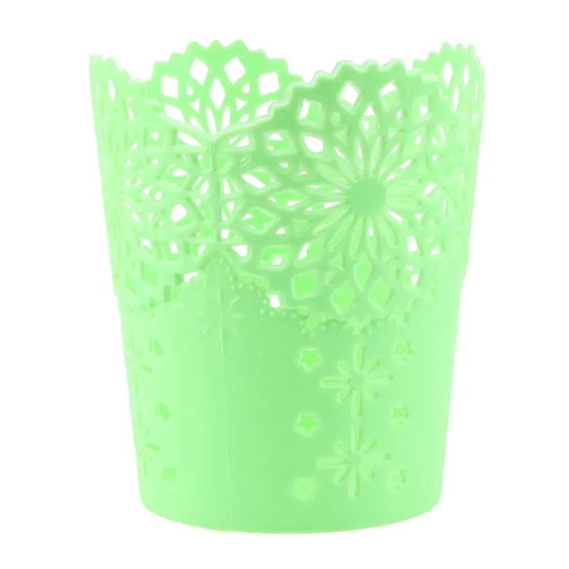 

1pcs Pen Storage Pot Lace Hollow Design Makeup Brush Pen Storage Holder Desk Storage Baskets Mayitr