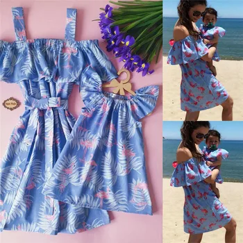 

Mommy And Me Clothes Hot Mommy and Me Family Matching Dress Mother Daughter Floral Sundress Kid Women Mother Daughter Dresses
