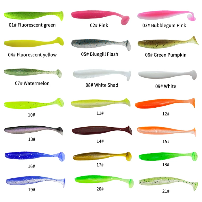 Easy Shiner  Carp Fishing Soft Lures Silicone Artificial Double Color Baits 