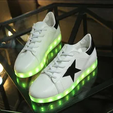 7 цветов Обувь со светодиодной подсветкой Для женщин Повседневное Размеры 25-62, Обувь со светодиодной подсветкой Для женщин модная обувь с зарядкой USB светодиодный Обувь с подсветкой для взрослых; большие Размеры