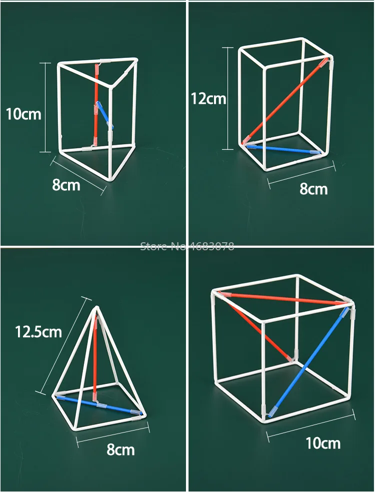 18 шт./компл. 3D пространственная визуализация Геометрическая однотонная Модель