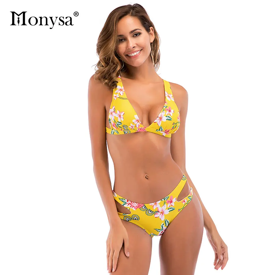 Buy Monysa New Floral Printed Bandages Bikini Women 