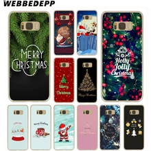 

WEBBEDEPP Merry Christmas New Case for Samsung Galaxy S9 S8 Plus S7 S6 Edge S5 S4 S3 & Note 8 9 Grand Prime