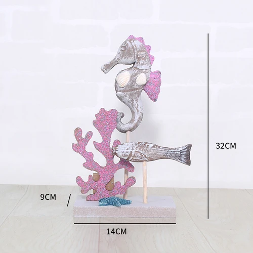 Мода морской рыбы предметы мебели Средиземноморский Морской Раковины коралловый мягкий наряд украшения ремесла фрески орнамент аксессуары - Цвет: pink