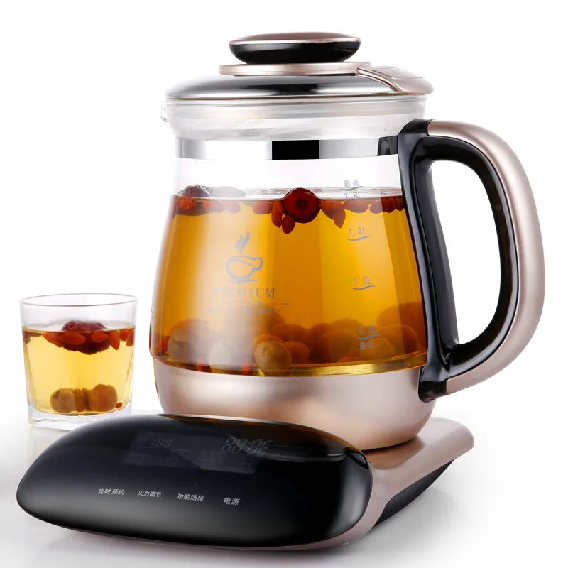 Electric kettle full automatic and thickened glass flower teapot