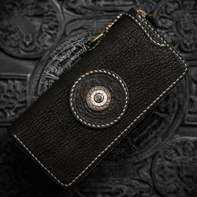 Billeteras tibetanas cubiertas de nieve para mujer, Cartera de piel de tiburón con personajes mágicos misteriosos para hombre, cartera de mano vintage de marca de lujo