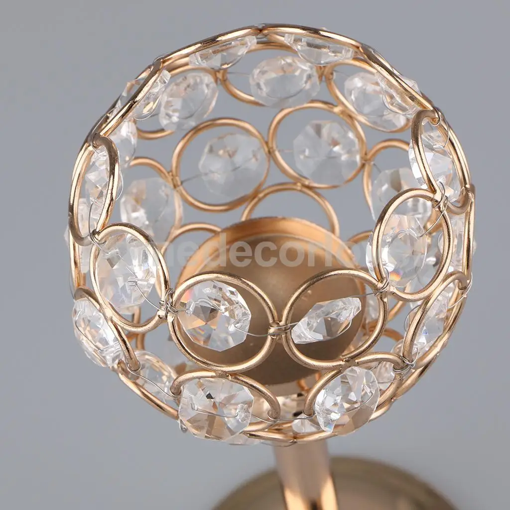 Long Stand Crystal Candle Holder Tea Light Stand Candelabra Candlestick Home Pub Bar Events Parties Decor