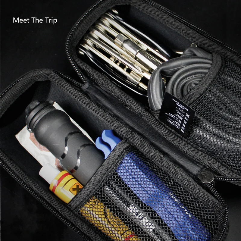 Top WILD MAN MTB Road Bike Top Tube Front Frame Bag Waterproof Anti Pressure Touch Screen Cellphone Handlebar Bag Saddle Tool Bag 4