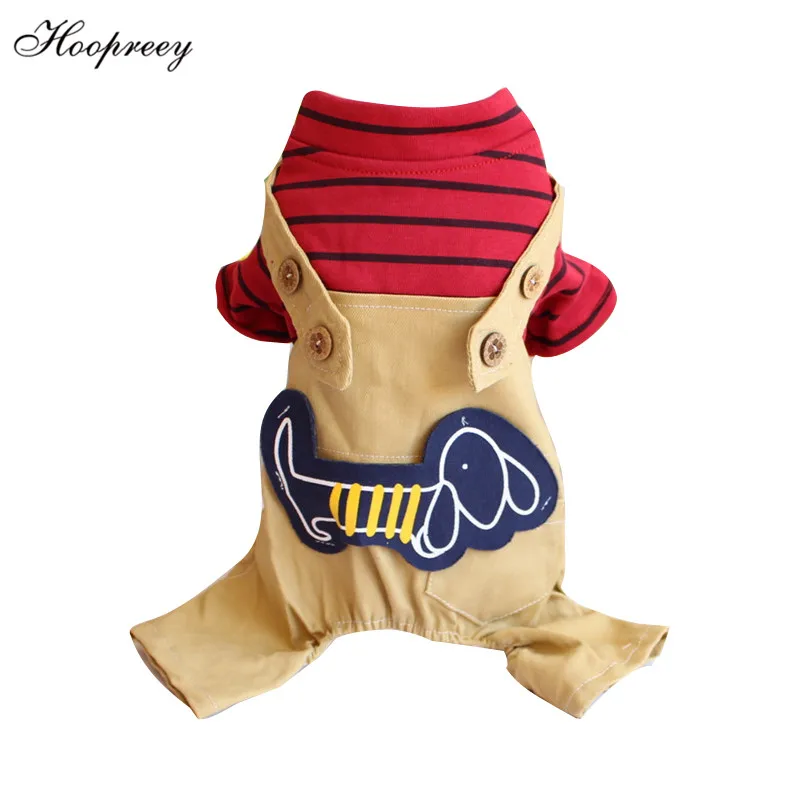 2018 Новые Модные полосатые комбинезоны с ремнем для собак одежда маленьких