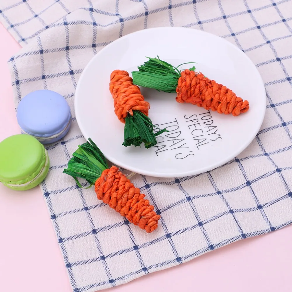 3 шт. в форме моркови, кролик, хомяк, жевательные укусы, игрушки для чистки зубов морской свинки