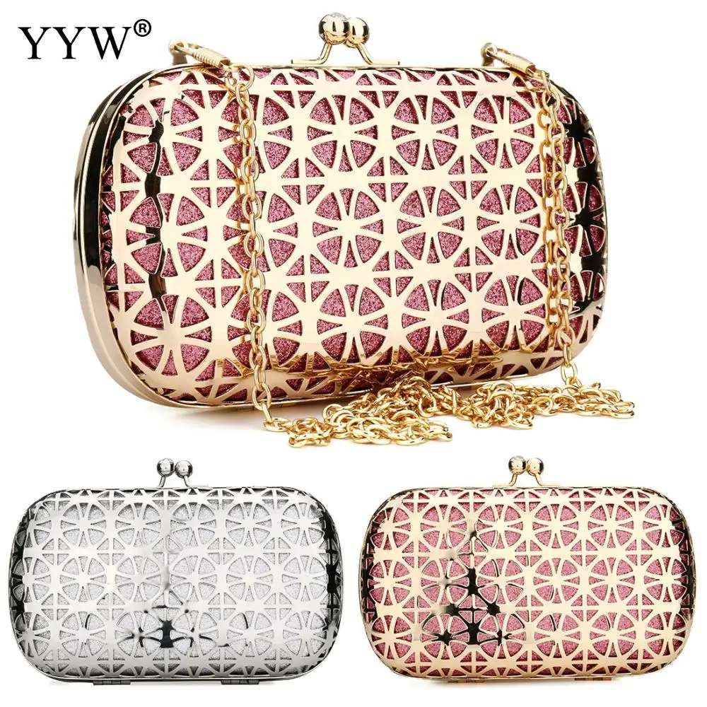 

Luxury Women Bags Evening Party Bag for Female Geometric Zinc Alloy Clutch Bag Lady's Handbag Famous Brand Chain Crossbody Bag