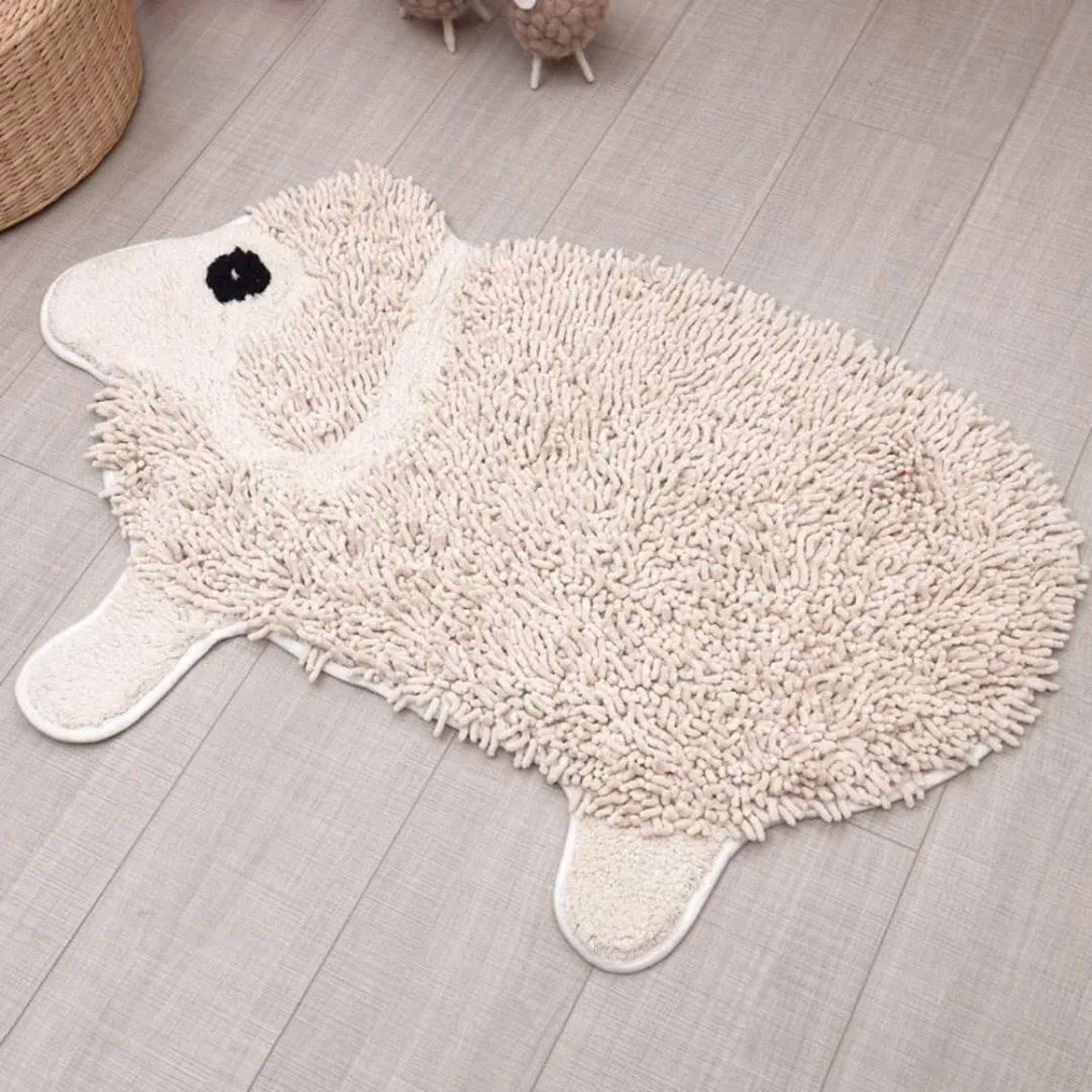 

Bathroom carpet Cotton chenille pad children's cartoon sheep bedside mat bathroom mat odorless washable 031