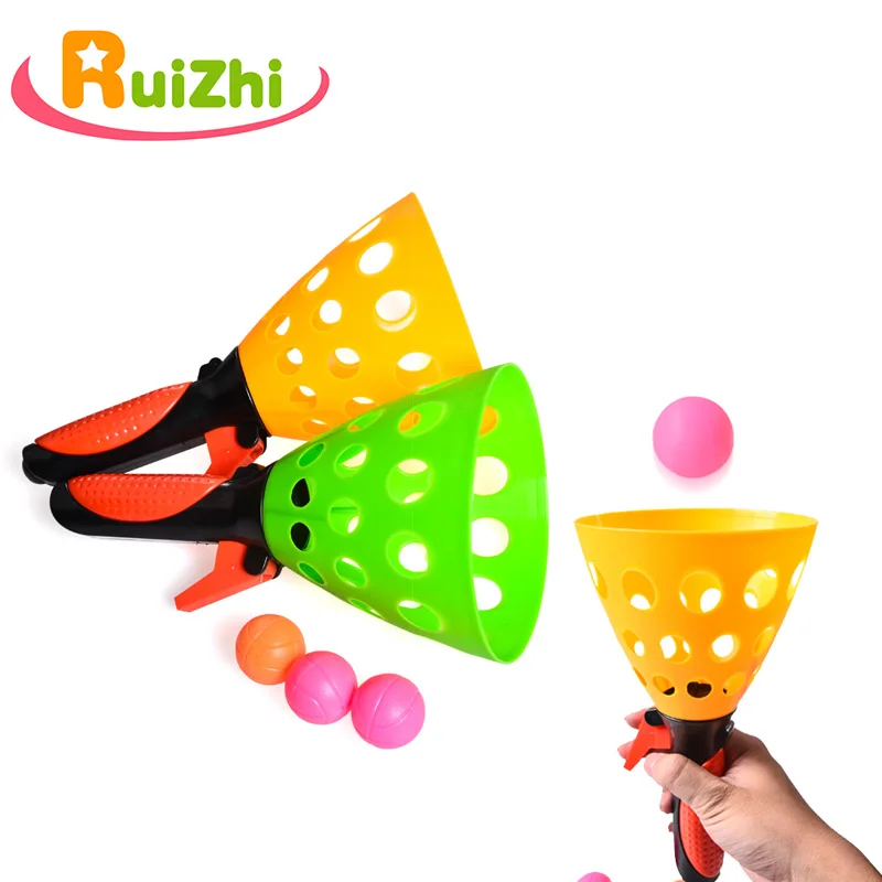 

Ruizhi Children Butt Launch Ball Double Catcher Throw Bouncy Ball Parent-Child Interactive Game Outdoor Sports Kids Toys RZ1052
